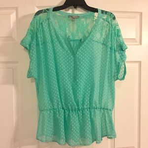 NWOT Green Blouse